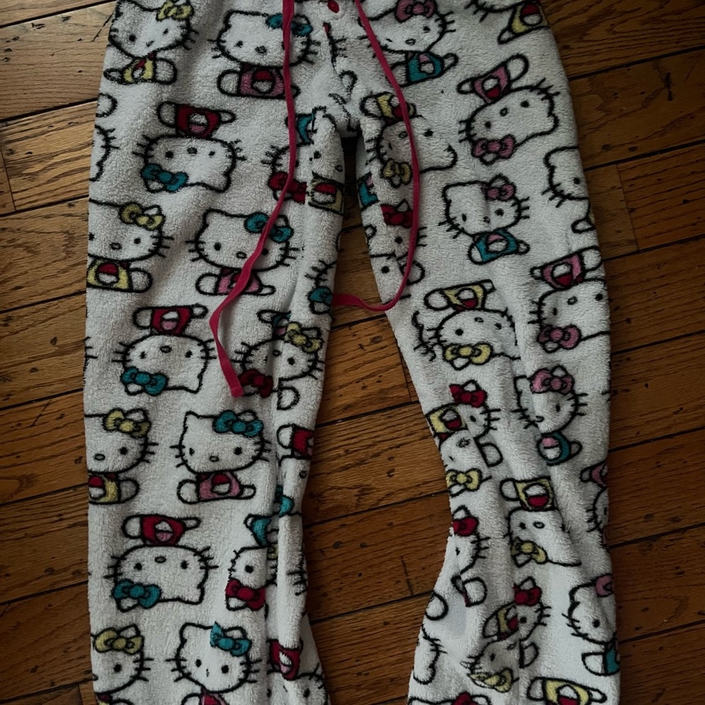 Hello Kitty Pajamas - White with Multicolor Accents